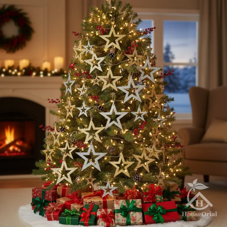 15 Viral Homemade Christmas trees decorations – All Under $5 Each 26 2025 trending homemade Christmas trees decorations – luxury rose gold, dried oranges, cinnamon sticks, oversized velvet bow, and glitter pinecones on a glowing Christmas tree