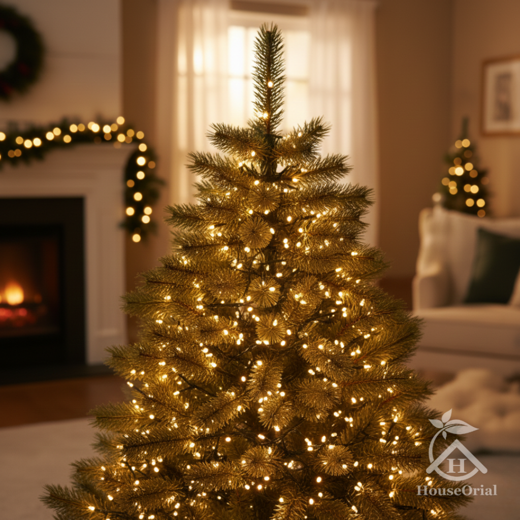 Christmas tree look fuller with warm lights wrapped deep inside the inner branches.