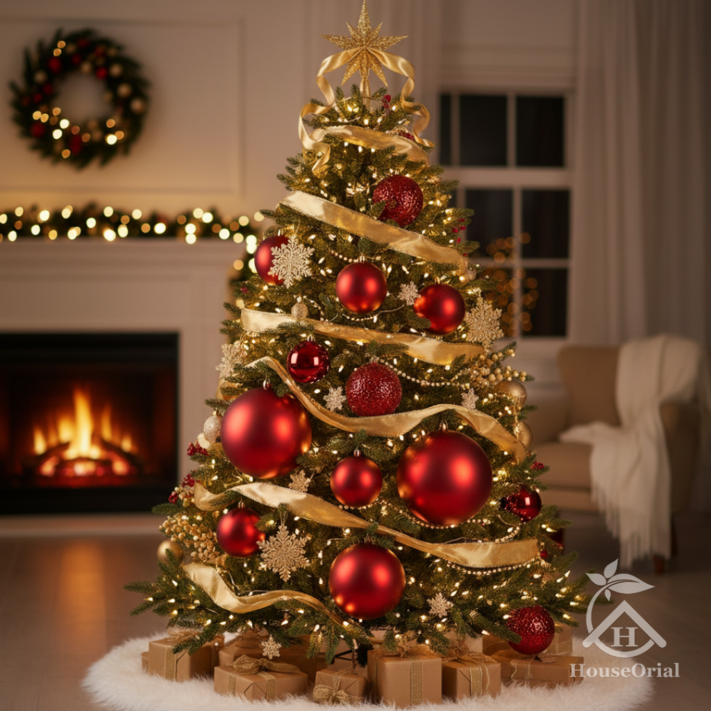 Christmas tree look fuller by placing large ornaments deep near the tree trunk.